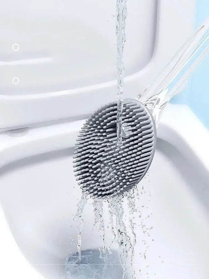 Household Sturdy Bristle strong  silicone Toilet brush