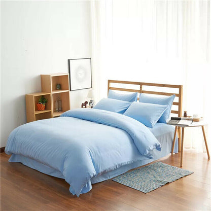 4-Piece Bedding Set – Modern Floral Polyester Sheet & Duvet Cover Set with Pillowcases