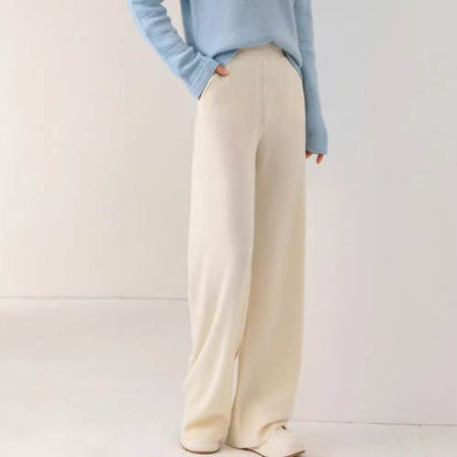 High Waist Casual All-match Knitted Mop Trousers Thickened