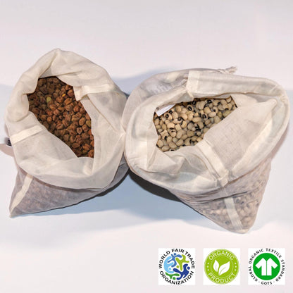 Nut Milk & Produce Bags-Organic Cotton: Set/3