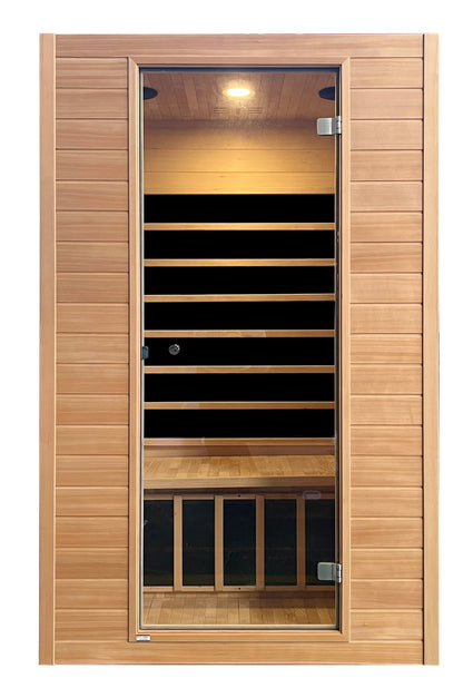 Blisspod | Vienne | Sauna infrarouge lointain en bois de pruche du Canada, très faible champ électromagnétique, 4 chauffages – 2 personnes