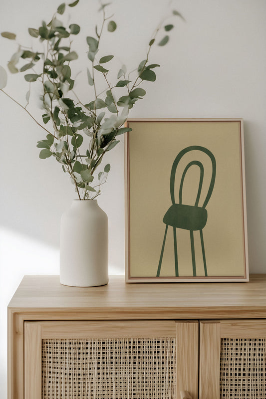 LA CHAISE VERTE, Œuvre sur toile étirée