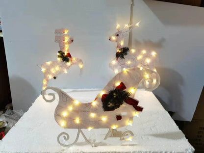 Christmas Scene Decoration With LED Lights Christmas Snowman Ornaments