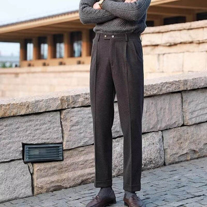 Woolen Draping Straight leg business office Work trouser for men