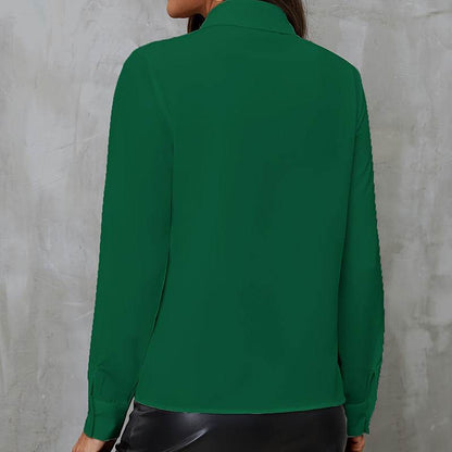 New Long Sleeve Business Work Office  Chiffon Blouse Shirt Women