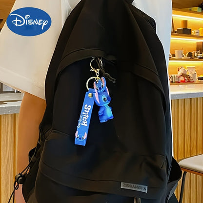 1pc Disney Lilo & Stitch Keychain, 3D Cartoon Character Charm, Ideal For Backpack, Car Keys Bag Charms, Birthday Party Favors