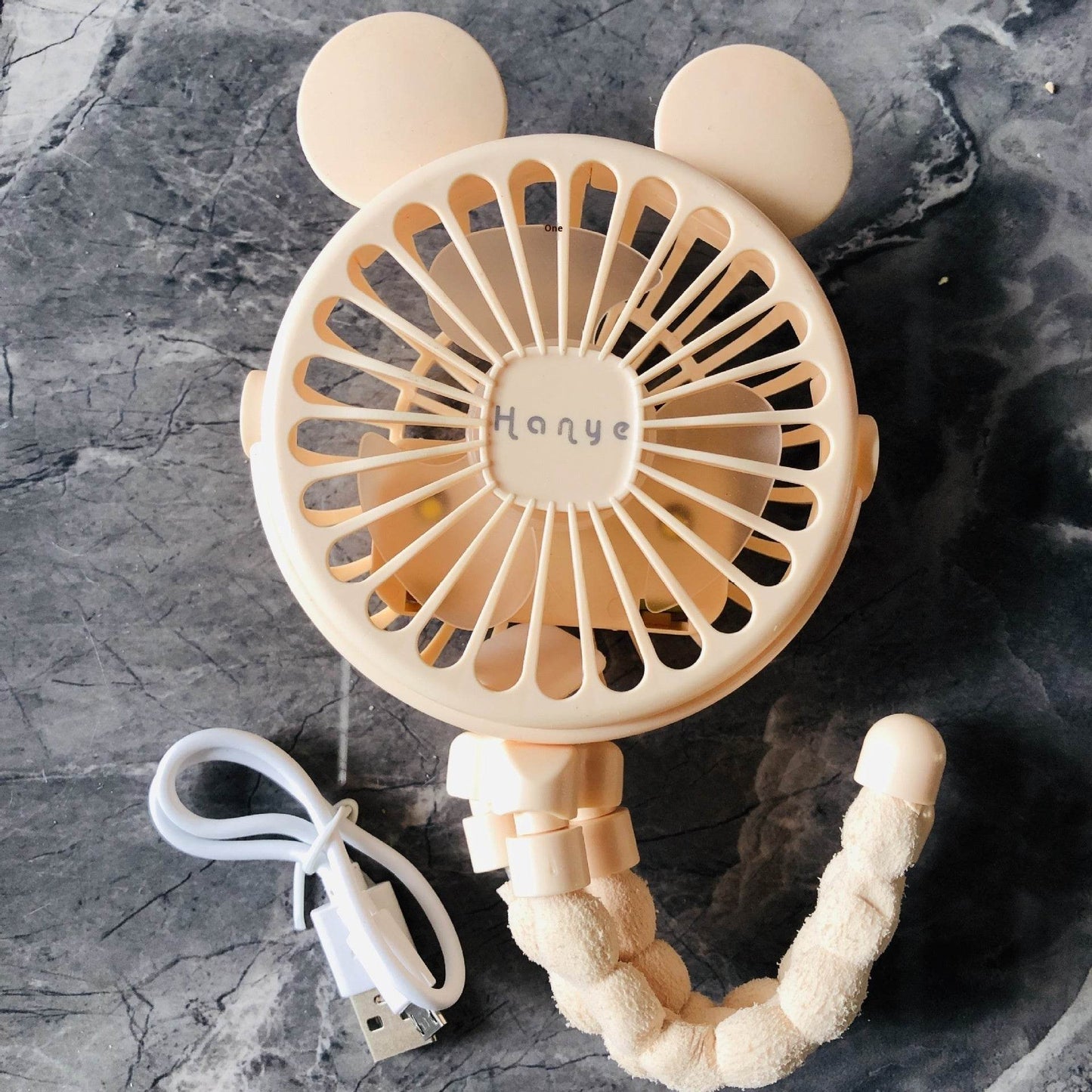 USB Powered summer heat Handheld fan with stand and Night light