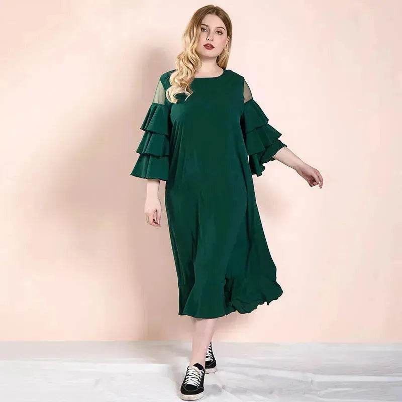 Robe d'été et de printemps pour femme, grande taille, robe mi-longue pour maman, best-seller au Moyen-Orient