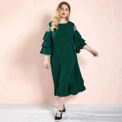 Robe d'été et de printemps pour femme, grande taille, robe mi-longue pour maman, best-seller au Moyen-Orient