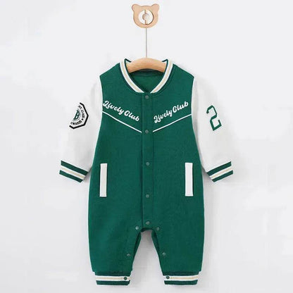Baby One-piece Spring And Autumn Romper Baseball Uniform cloth