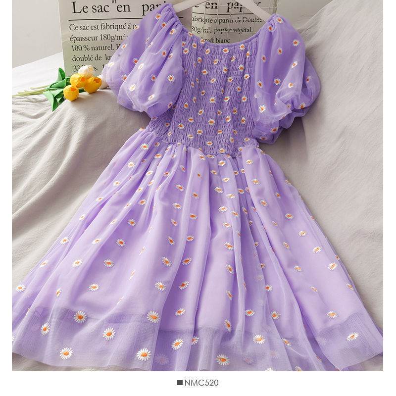 Robes Femme Eté Col en V Imprimé Floral Bohème Plage Vacances Mini Robe