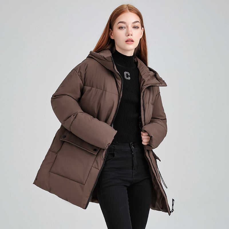 Women's Versatile Hooded Cotton-Padded Jacket