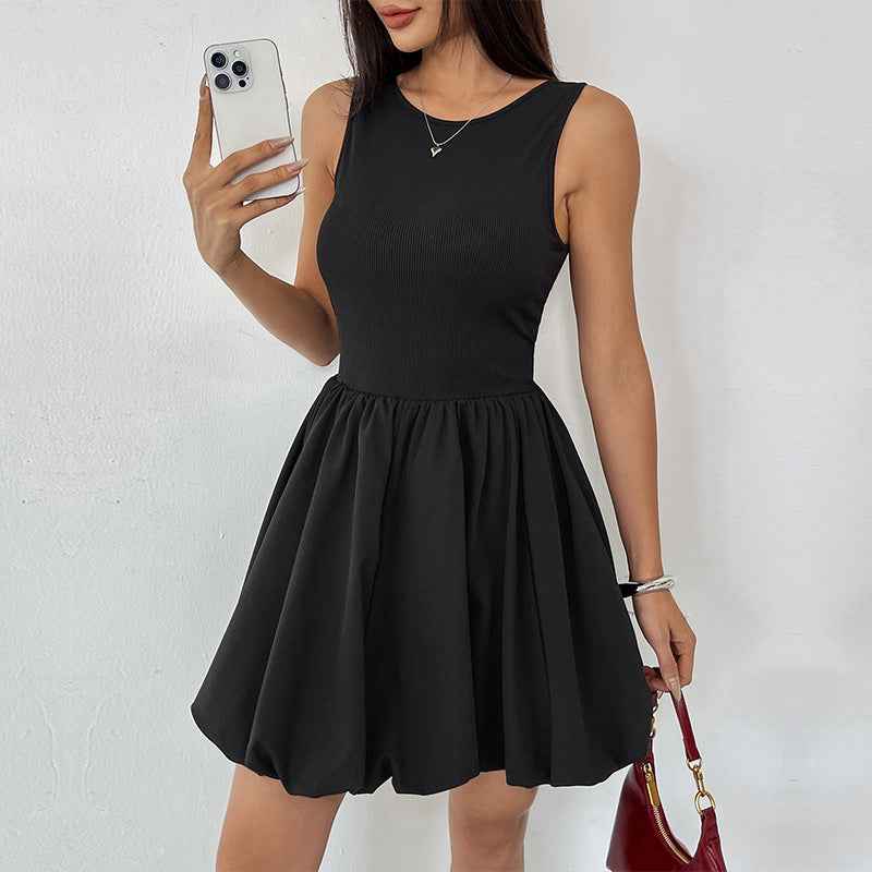 Women’s Solid-Color Strap Dress – Casual Sleeveless Summer Dress for Everyday Wear