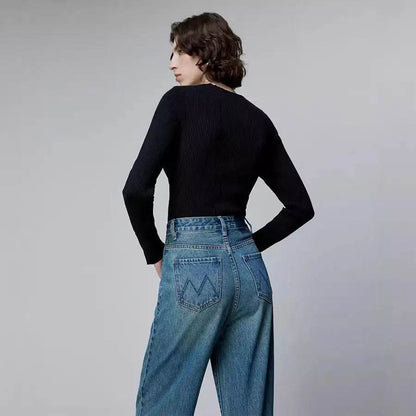 Fashion American Retro New Baggy Jeans Pant Women