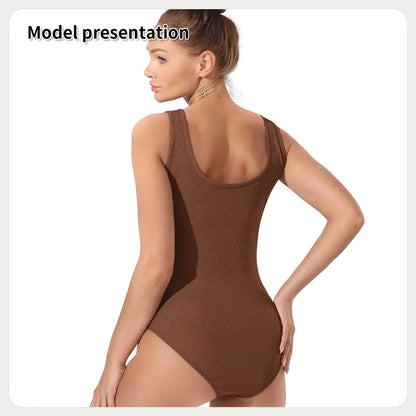 One piece Full body shaper Sleeveless Square neckline Bodysuit