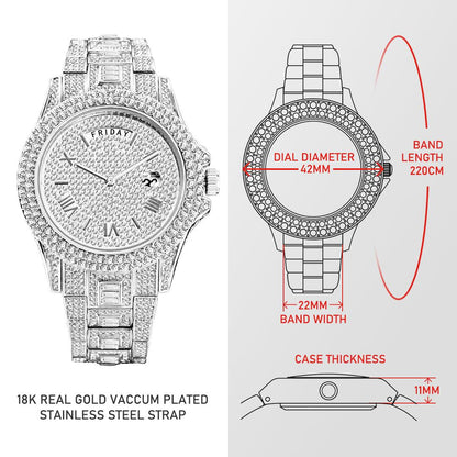 Diamond Studded Luxury Men Watch