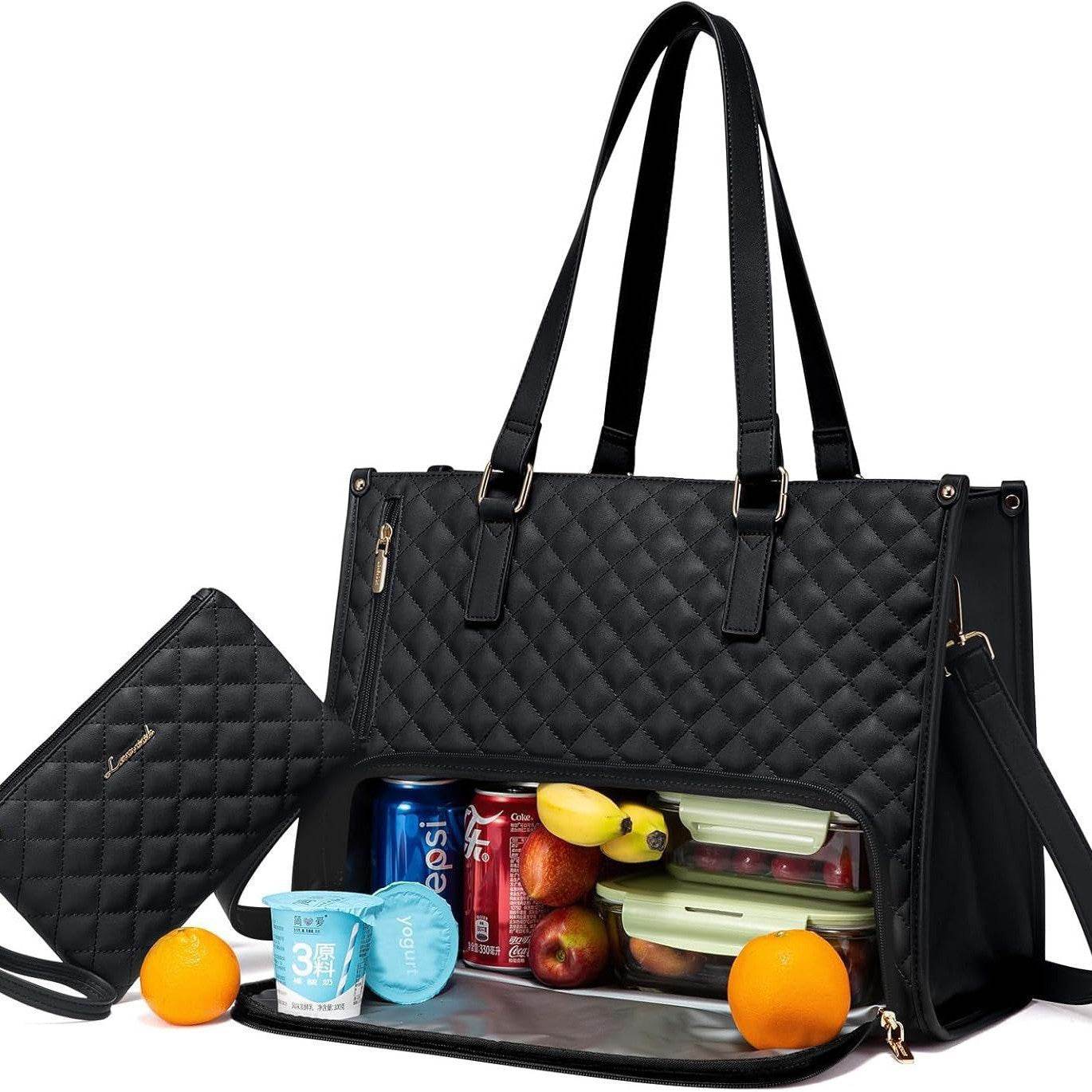 Women Stylish Fashion Commute Office Insulated Work Handbag Lunch Bag