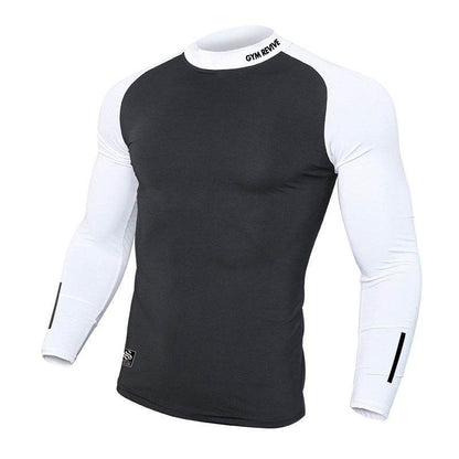 Muscle fit Long sleeve Gym shirt Sports Leisure Top for men