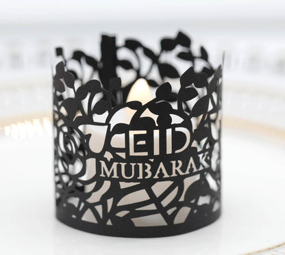 MOQ200 Ramadan Electronic Candle Lampshade Laser Cutout