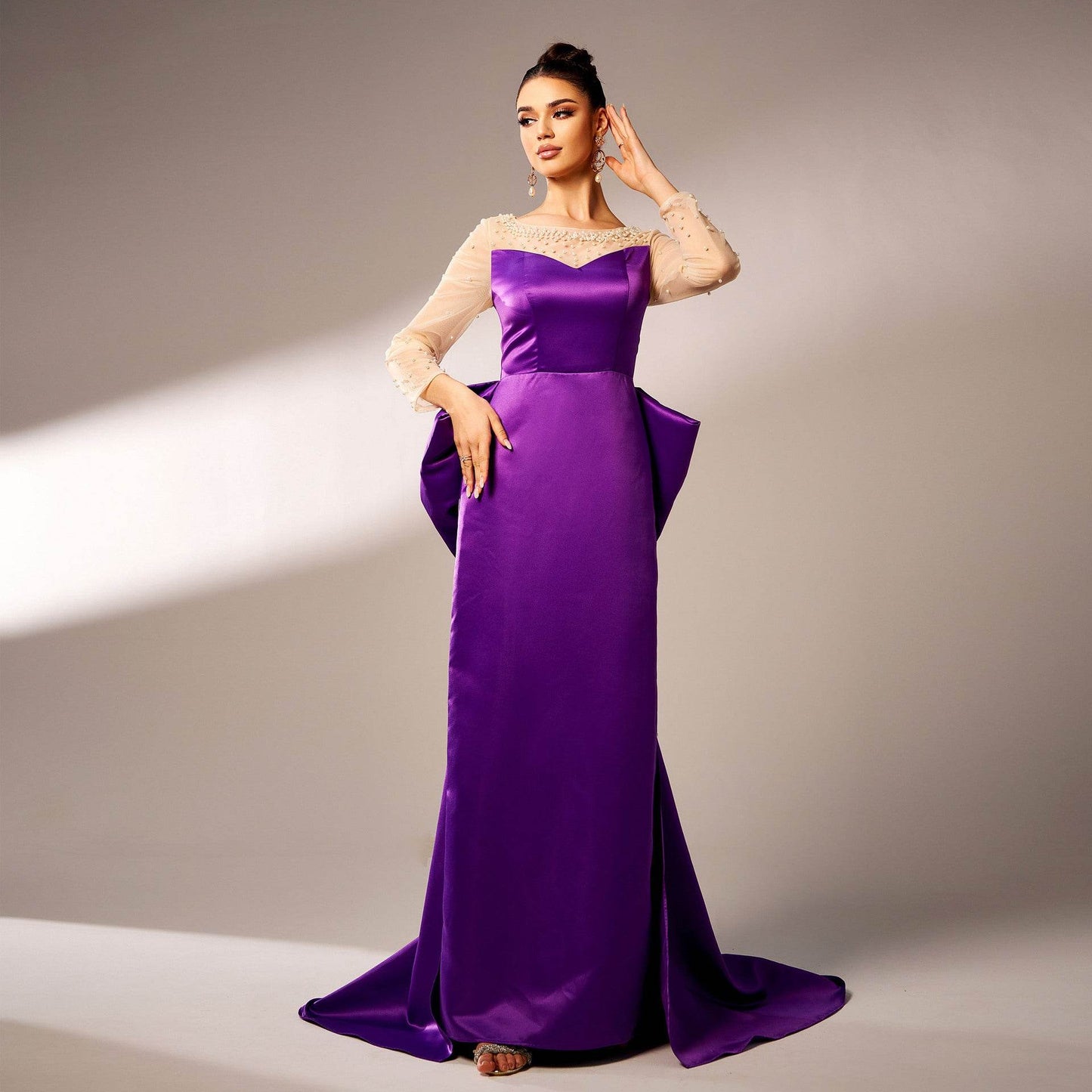 Long Sleeve Evening Party Dress