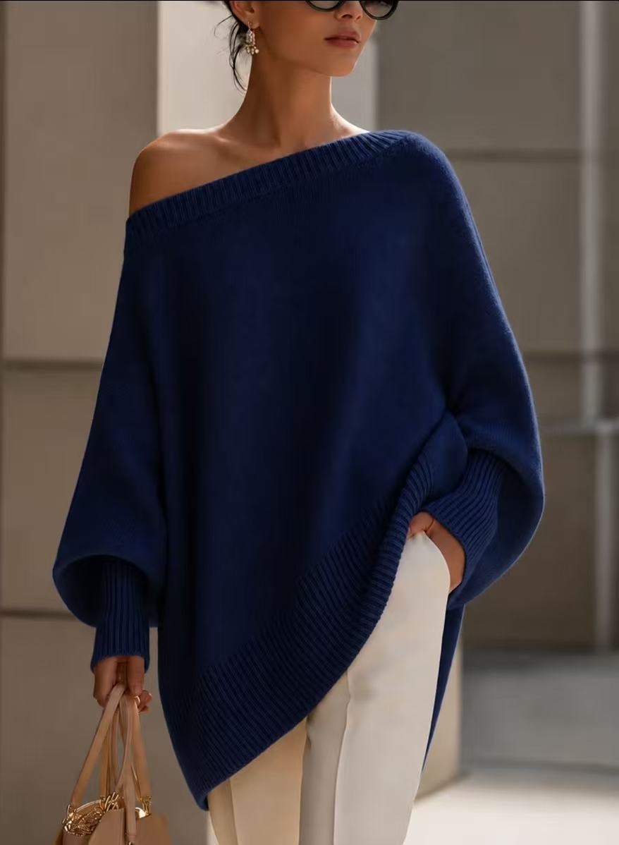 Women’s Thick Knit Pullover Sweater – Warm Casual Autumn & Winter Long-Sleeve Top