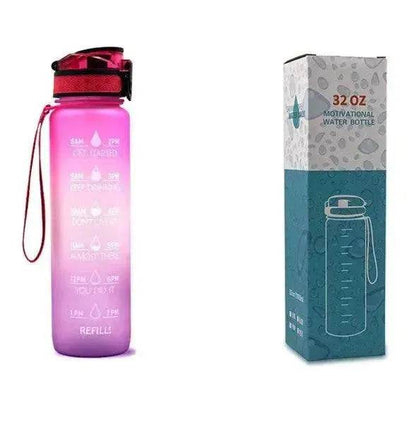 1L Tritan Hydrated Water Bottle for Sport Fitness