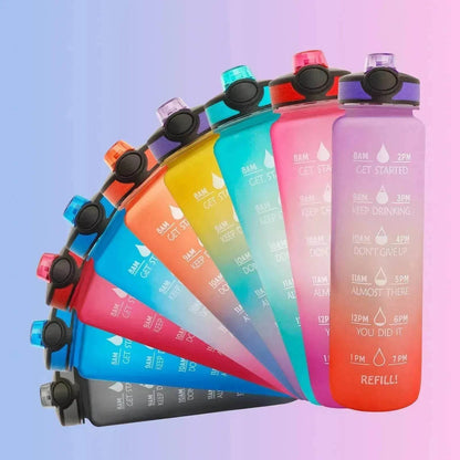 1L Tritan Hydrated Water Bottle for Sport Fitness
