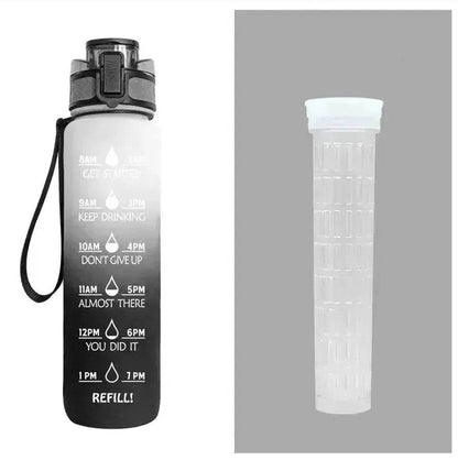 1L Tritan Hydrated Water Bottle for Sport Fitness