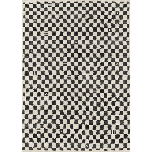 Tapis à damiers noirs et blancs Metro