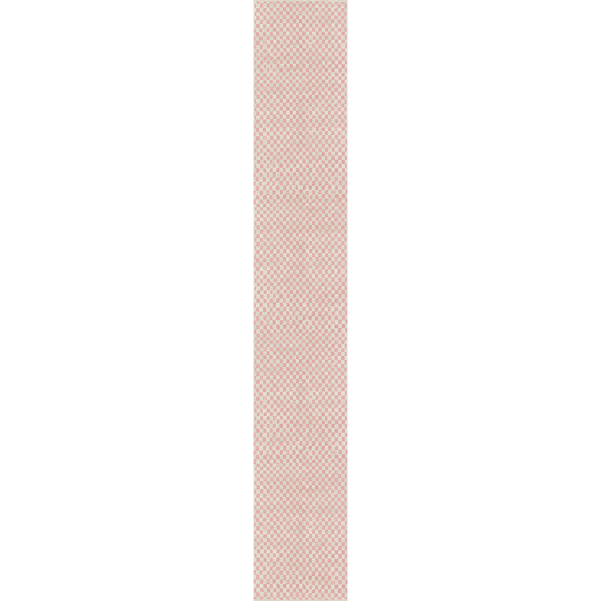 Metro Checkered Malibu Pink & White Rug