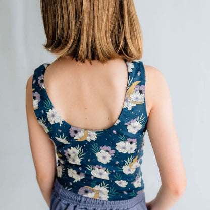 Youth Bamboo Longline Bralette-Style Tank | Black