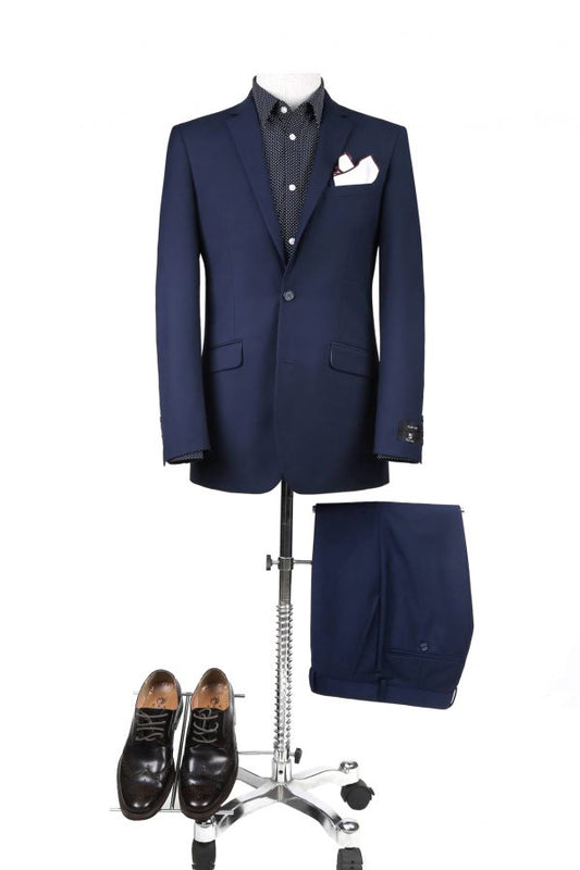 CRÉEZ VOTRE PACKAGE : Costume ajusté bleu roi (le package comprend un costume 2 pièces, une chemise, une cravate ou un nœud papillon, une pochette assortie et des chaussures)