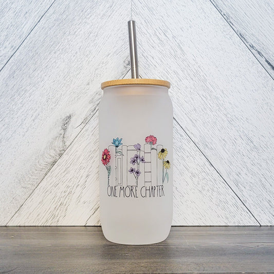 One More Chapter Glass Can with Bamboo Lid