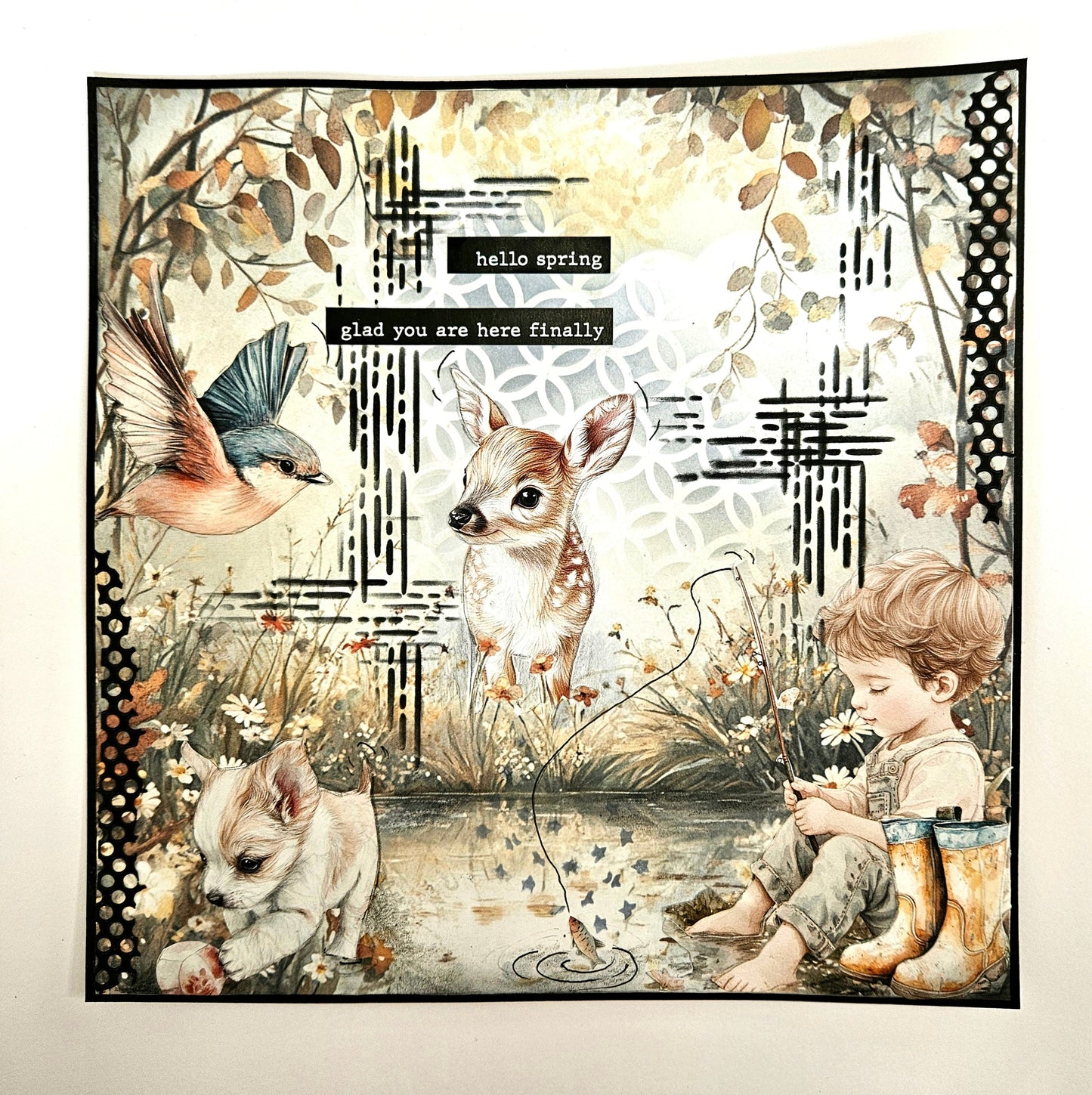 Dutch Doobadoo DDBD Collage Happy Spring