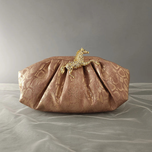 Rose Bronze Étalon Nuage Pochette
