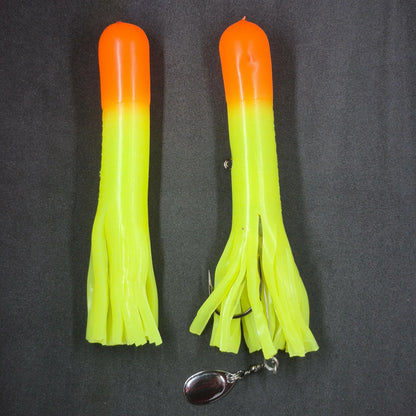 🍁Hitch & Fish 6" Glow Rattle Laker Tube Jigs