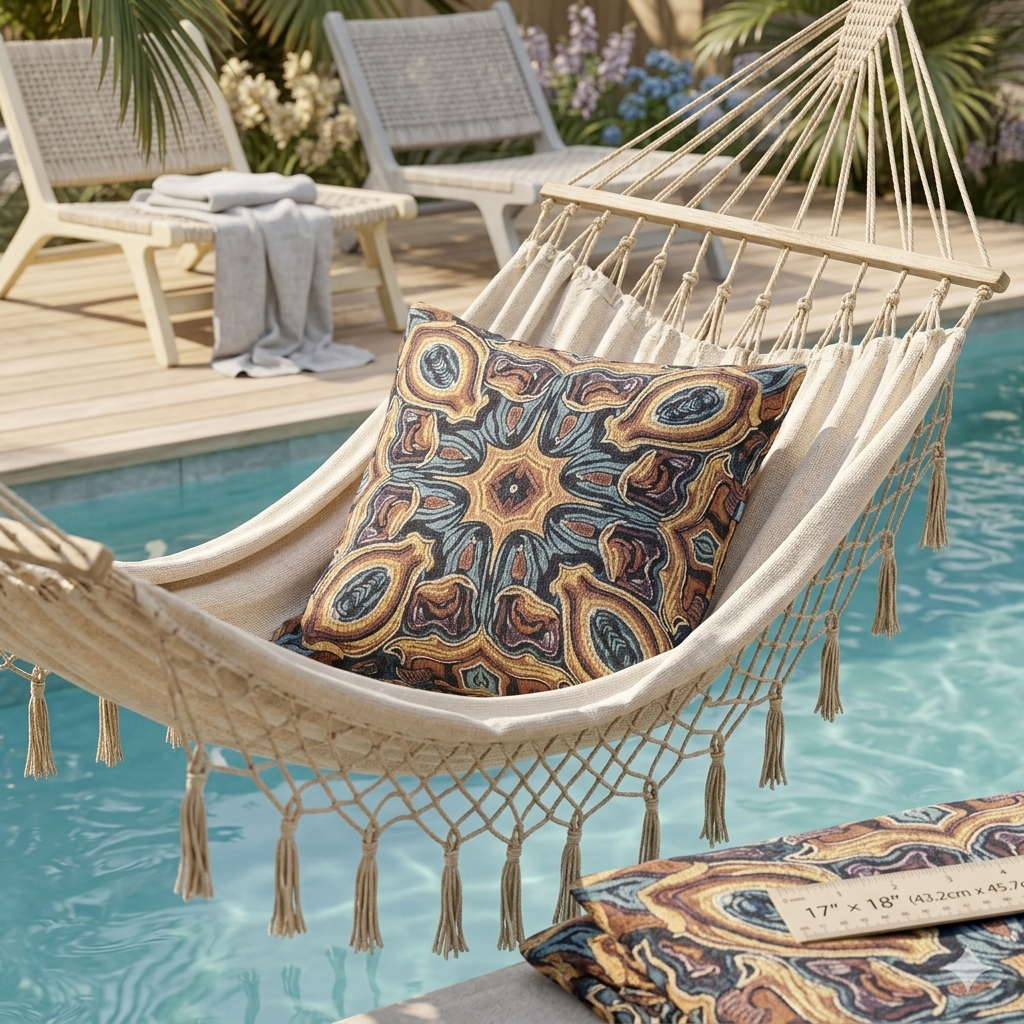 Bohemian Woven Pillow – Mosaic Medallion Decorative Throw Cushion