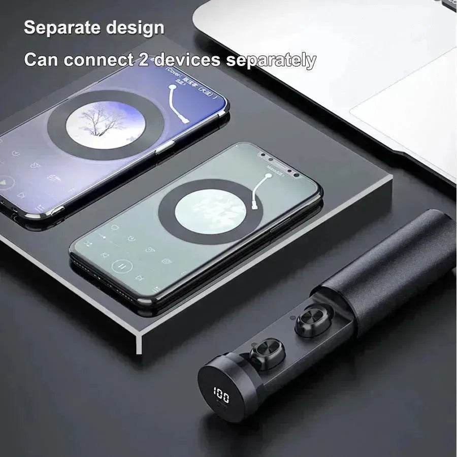 TWS Bluetooth Earphones V5.0 Wireless In-ear Stereo Sound MIC Headphones 8D HIFI Noise Canceling Sport Headsets for IOS Android