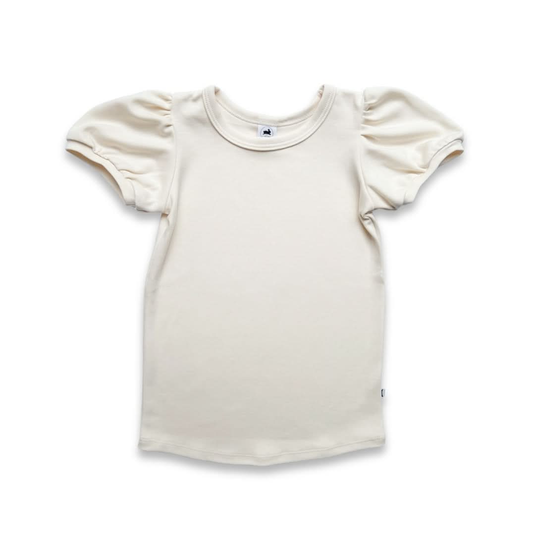 Kids Bamboo Puffed Sleeve T-Shirt | Taffy Pink