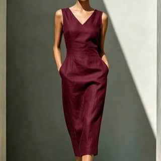 Women's Fashion Solid Color Dress – Elegant Casual Everyday Dress