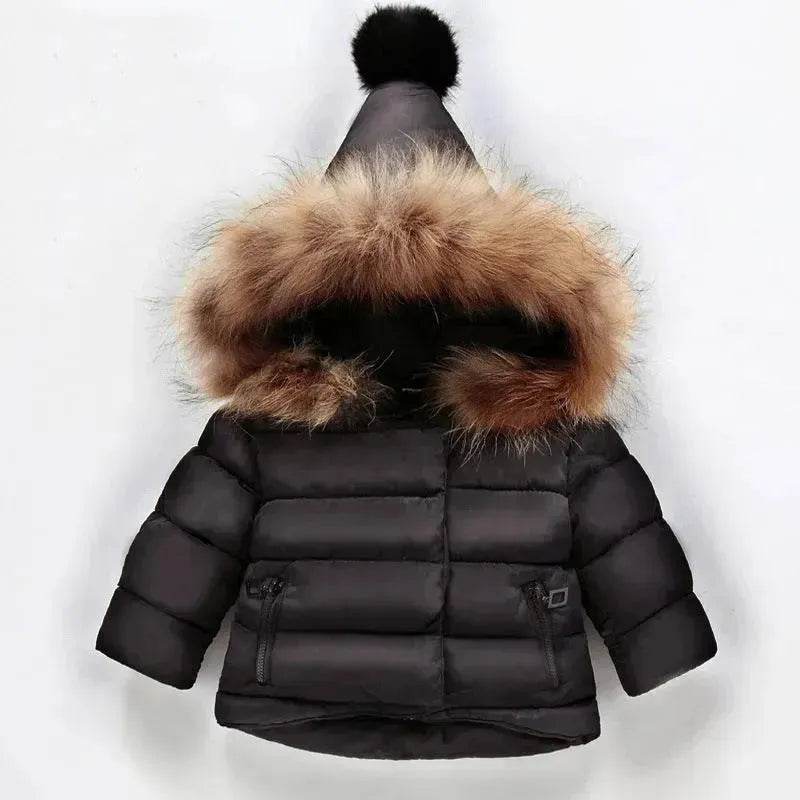 Manteau d'hiver à capuche pour bébé nouveau-né, manteau d'hiver pour tout-petit, parka pour bébé taille 5T, veste en fausse fourrure