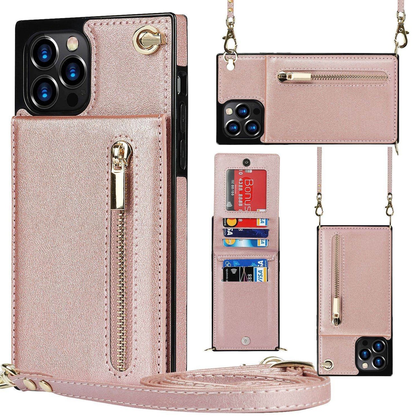 Samsung leather Crossbody Phone Case Card Holder Wallet leather case