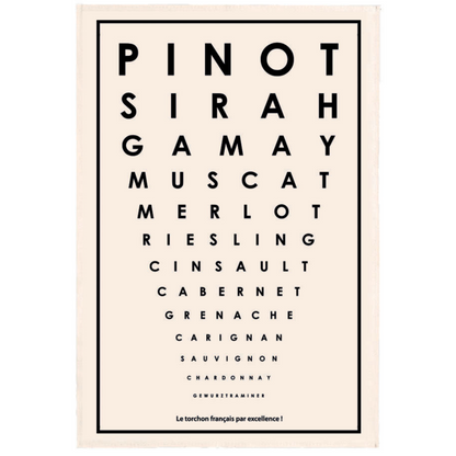 French Grape Variety Tea Towel