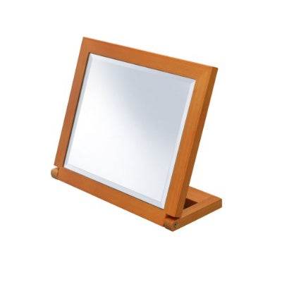8 Tall Polyresin Adjustable Make-Up Mirror, Walnut Finish