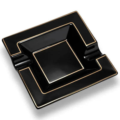 Luxury Ceramics Double slots Cigar Ashtray