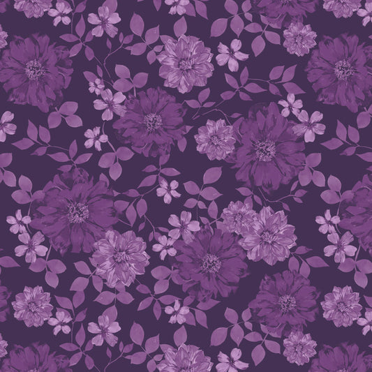 Céleste - Camelot Fabrics - Floral Paradise - Violet