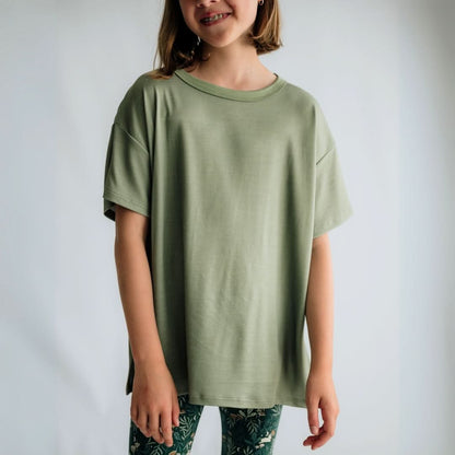 Youth Bamboo Oversized T-Shirt | Sage