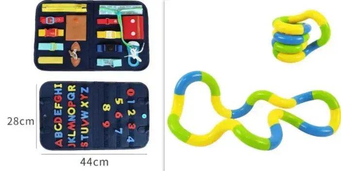 Nouvelle planche d'activités pour enfants Busy Board, jeu d'apprentissage de l'habillage et du boutonnage pour bébé, jouet d'apprentissage sensoriel préscolaire pour l'éducation précoce