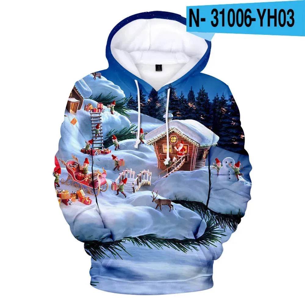 New Funny Christmas Printed Hoodie sweatshirt