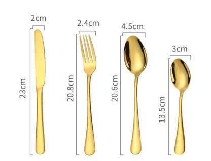 High-end tableware 24 piece set Cool Matching flatware